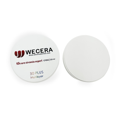 3D Multilayer Dental Yttria Stabilized Zirconia Disc 1200Mpa 98*14mm A1