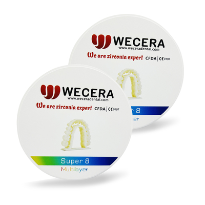 Colorful Pre Shaded 3D Pro Zirconia Block Multilayer Dental Laboratory Materials