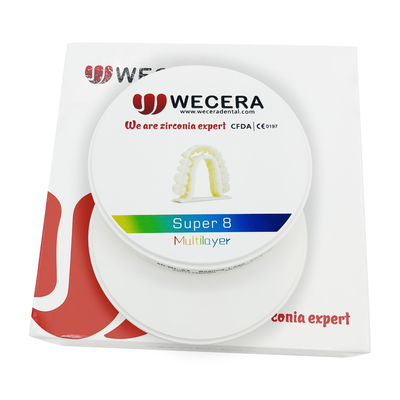 CAD CAM Dental Zirconia Ceramic Blocks 3D Pro Multilayer 43% - 57% Translucent