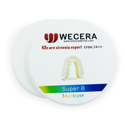 Aesthetics 3D Pro Multilayer Zirconia Disc 1500℃ Sintering Temperature CE FDA