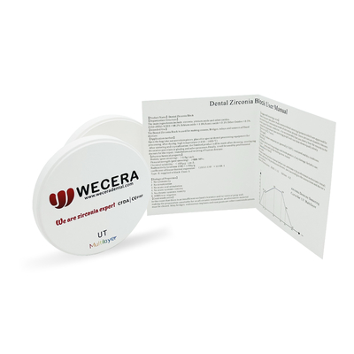 Anterior Multilayer Zirconia Blanks Dental 600 Mpa B2 D98*20mm For Veneers