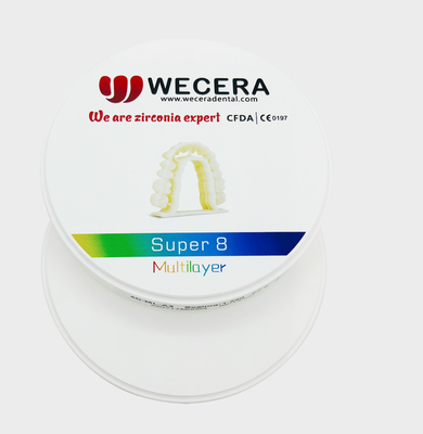 8 Layers 1500 Degree Sintering Amann Girrbach Zirconia Block for Dental Restorations