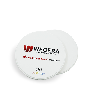 98mm SHT Multilayer Zirconium Oxide Ceramic 46% Translucent Dental Lab Material