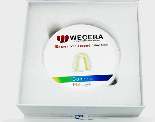 Sintering Temperature 1350-1450C Hardness 1200 HV Dental Zirconia Blank with Polished/Unpolished Surface