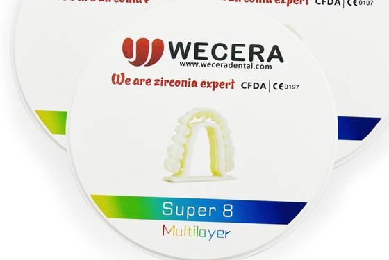 3D Pro Multilayer Zirconia CAD CAM Dental Milling Material 57% Translucency