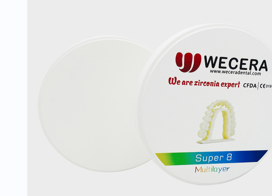 Dental Yttria Stabilized Full Contour Zirconia Block B2 D98*25mm ISO CE Approved