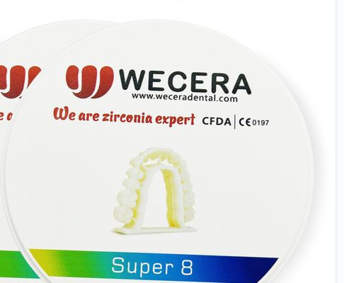 Dental Sintering CAD CAM Zirconia Blocks Translucent Multilayer A3.5 98*22mm