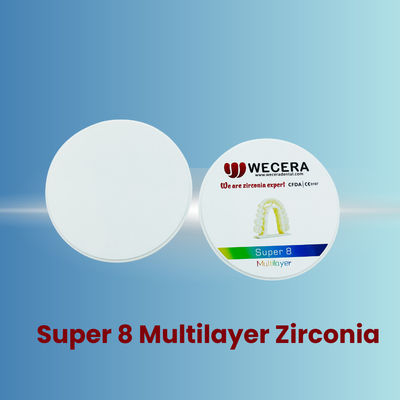 8 Layers Multilayer Zirconia Disc Dental Lab 1200 Mpa Strength Designed to Meet Demands of Precision Dental Restorations