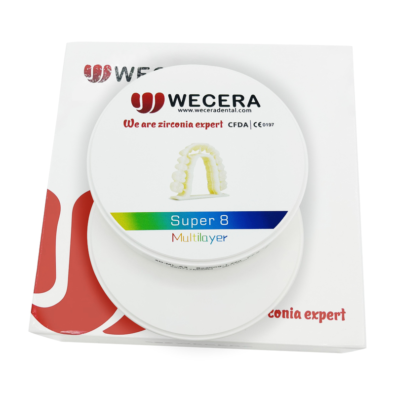 CAD CAM Dental Zirconia Ceramic Blocks 3D Pro Multilayer 43% - 57% Translucent