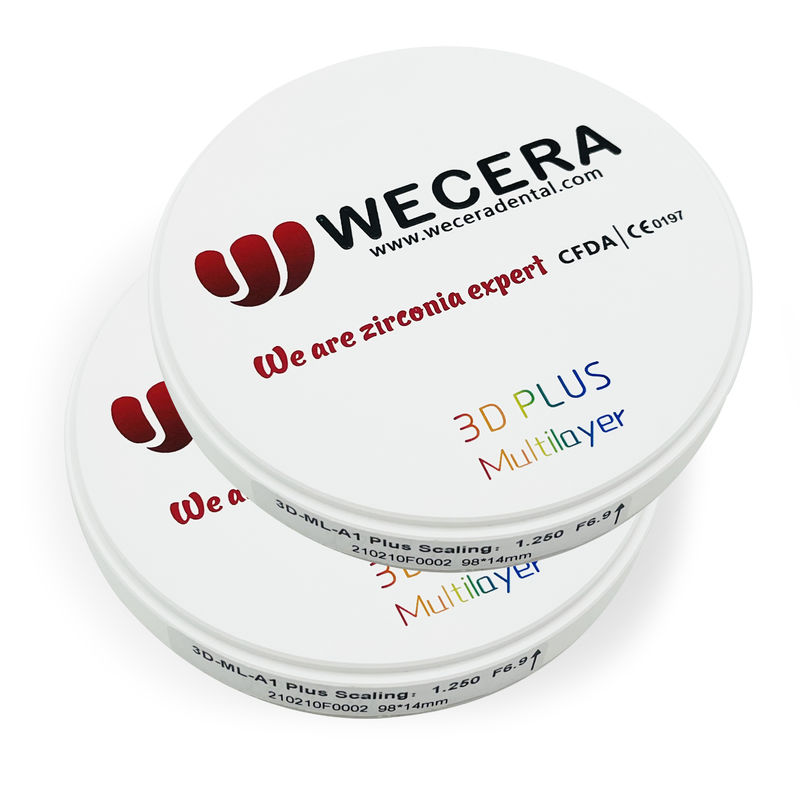 Dental Labs/ Milling Center Multi-Layered Zirconium Ceramics in 16 Vita Colors And 3 Bleach Colors Advanced Technology