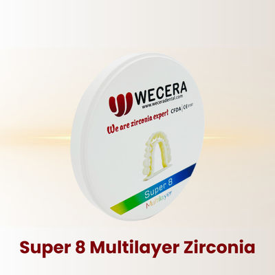 التاج والجسر متعدد الطبقات قرص الزركونيا قطر 98 مم آلات متوافقة رولاند VHF imesicore قرص زركونيا طحن